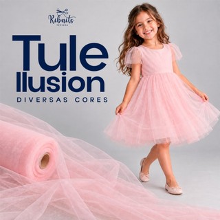 Tecido Tule Ilusion 1,60mt de Largura 100% Poliamida - Cores