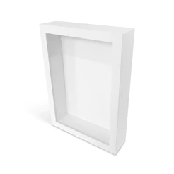 Quadro Moldura Decorativa Caixa Alta Branco 21x30cm 5,3 De Profundidade