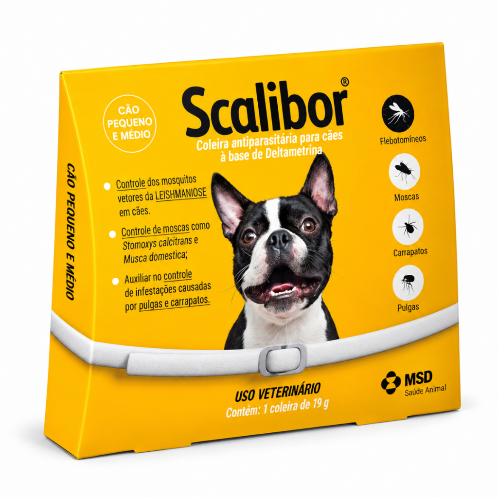 Coleira Antiparasitária Scalibor 48cm Para Cães Contra Pulgas E Carrapatos