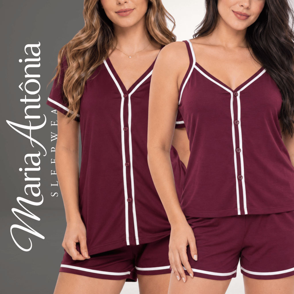 Conjunto Americano Blogueira Baby Doll com Botões Aberto Amamentação  Confortável Malha Leve Verão