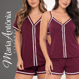 Conjunto Americano Blogueira Baby Doll com Botões Aberto Amamentação  Confortável Malha Leve Verão