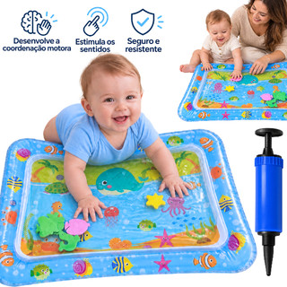 Tapete Infantil de Água Inflável para Bebê Sensorial Coordenação Motora Brinquedo Educati…
