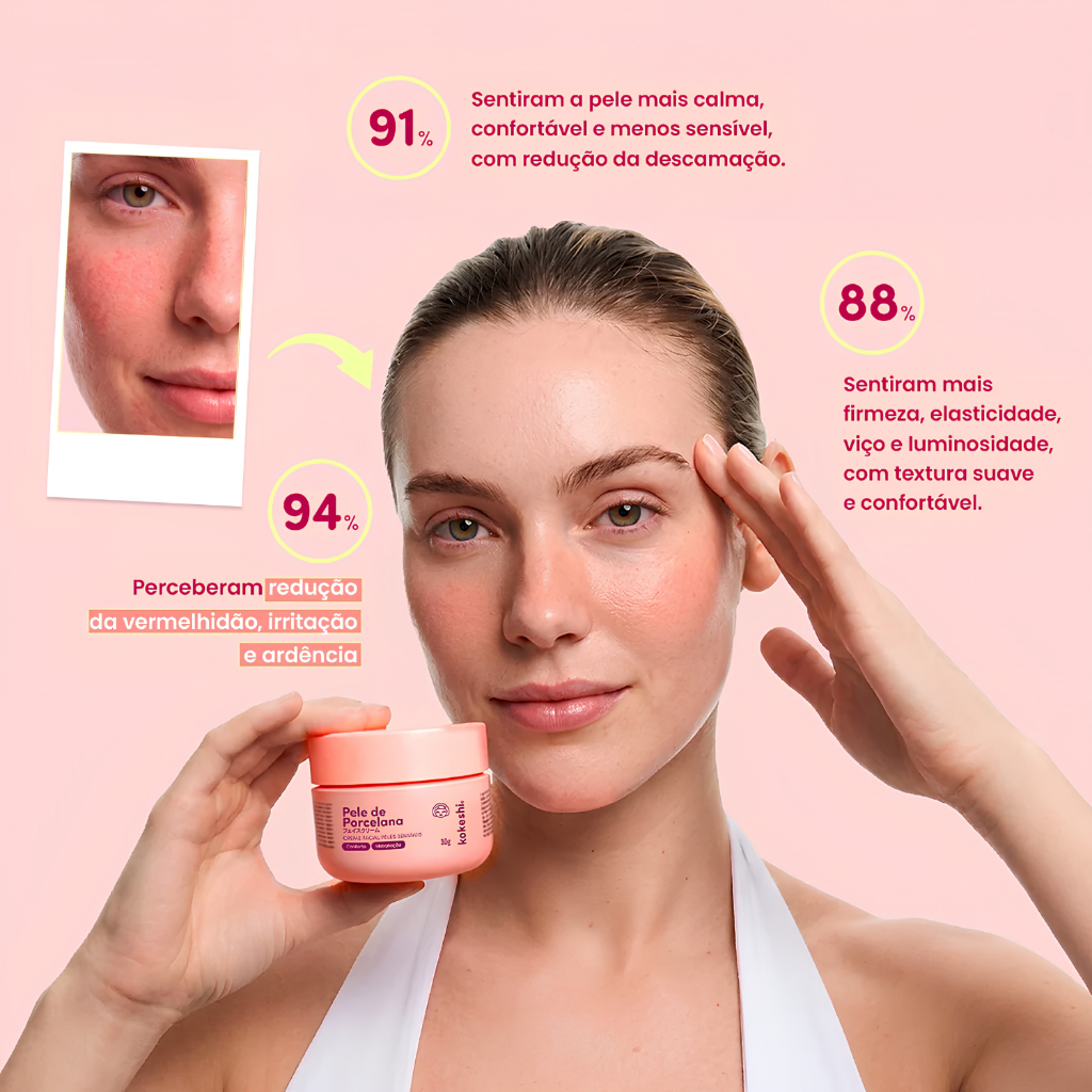 Kit Pele de Porcelana para Peles Sensíveis e Gota de Colágeno Kokeshi – Hidratação e Cuidados Faciais · foto 2