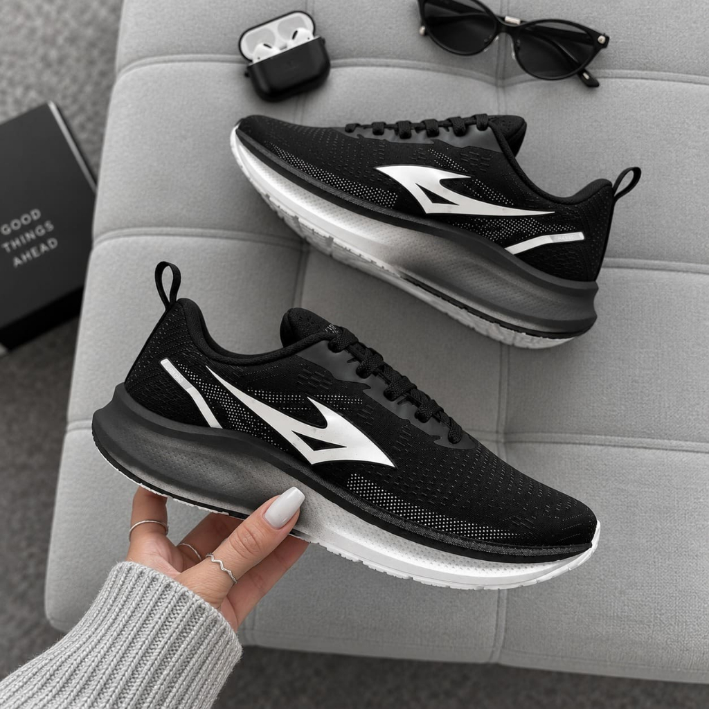 Tênis Feminino e Masculino Esportivo Corrida Malha Respirável Amortecedor Anatômico Leve Confortável