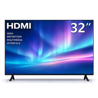 Televisor 32 Polegadas Digital HD LED 2 HDMI 2 USB VGA Conversor Integrado Imagem Nítida para Sala Quarto Escritório TV
