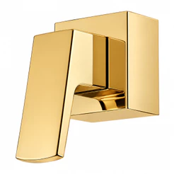 Acabamento de Registro Quadrado Alavanca Diagonal Dourado Metal Padrão Deca