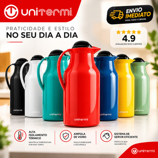 Garrafa Térmica Antigotas Unitermi Siena 750ml Café Chá