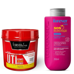 Kit Reconstrução Forever Liss Máscara UTI 240g e SOS 250ml