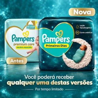 Fraldas Descartáveis Para Recém-nascidos Premium Care Rn+ 6Kg Com 36 Unidades Pampers Embalagem Nova