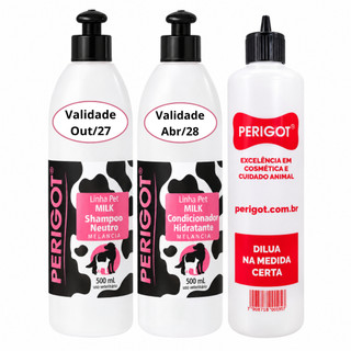 Kit Shampoo e Condicionador Melancia + Almotolia  Perigot  Pet  Cachorro Gato Profissional