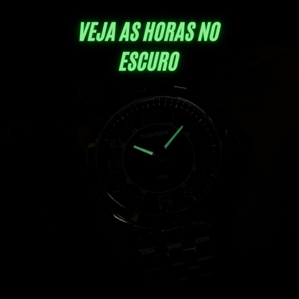 Relógio Mondaine Masculino Dourado Fundo Preto Social Pulseira Em Aço Prova D'água Clássico Original — imagem 2 de 2