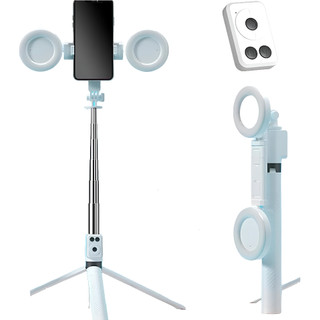 Selfie Stick Com Ring Ligth 1.7M de Sem fio Bluetooth Tripé Portátil Retrátil LUZ LED Fotos Lives