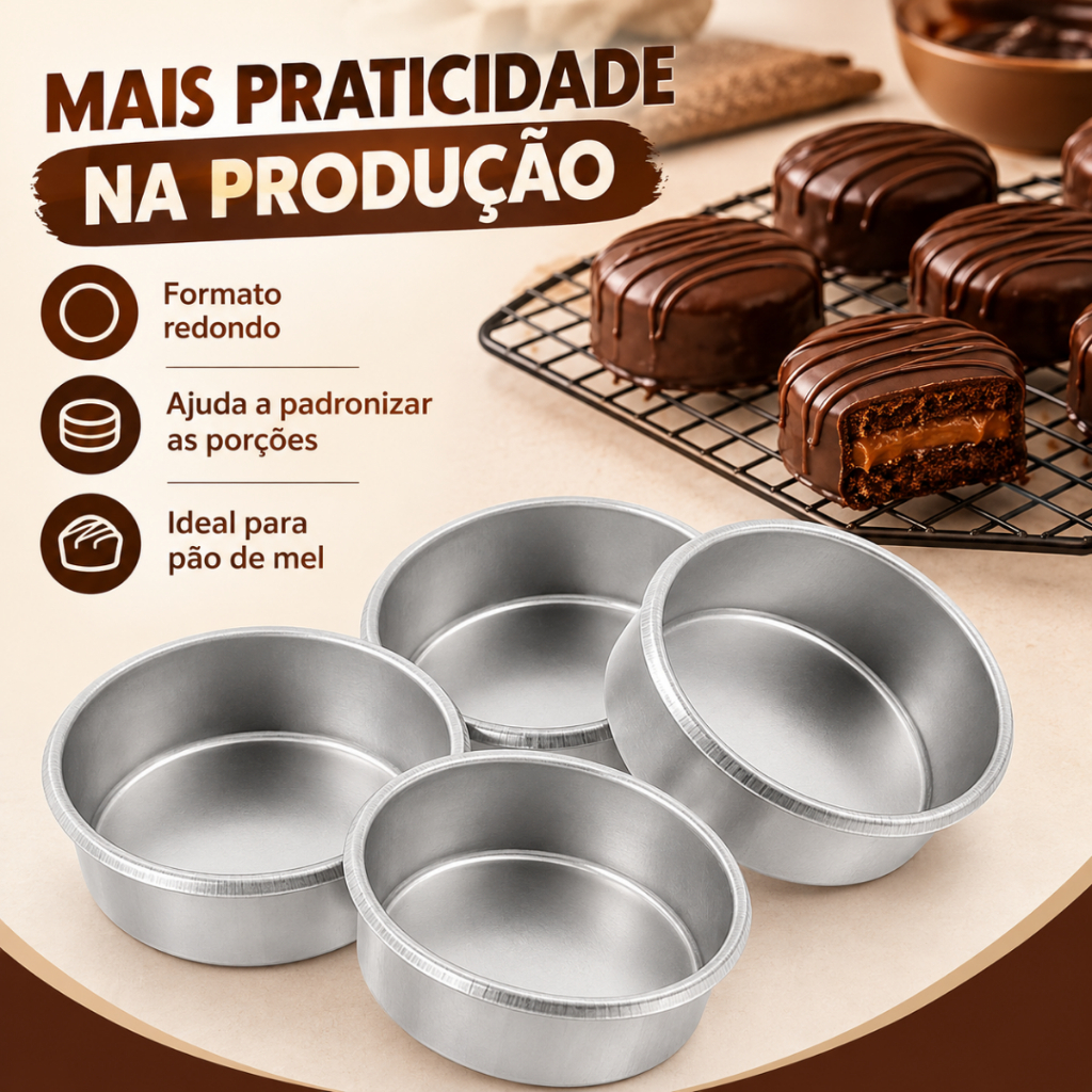 Kit Forma Pão de Mel Reutilizável Folhas de Flanges Forminha Pão De Mel N1 e N2