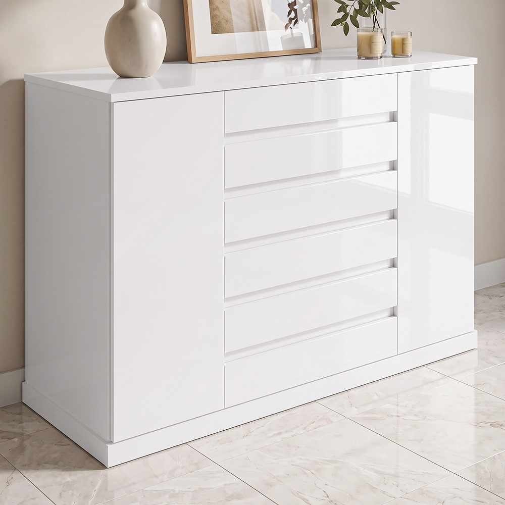 Imagem Cômoda Vedra 7 Gavetas 2 Portas Branco
