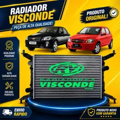 Radiador Visconde Gm Celta Prisma 2006 2009 2012 2015