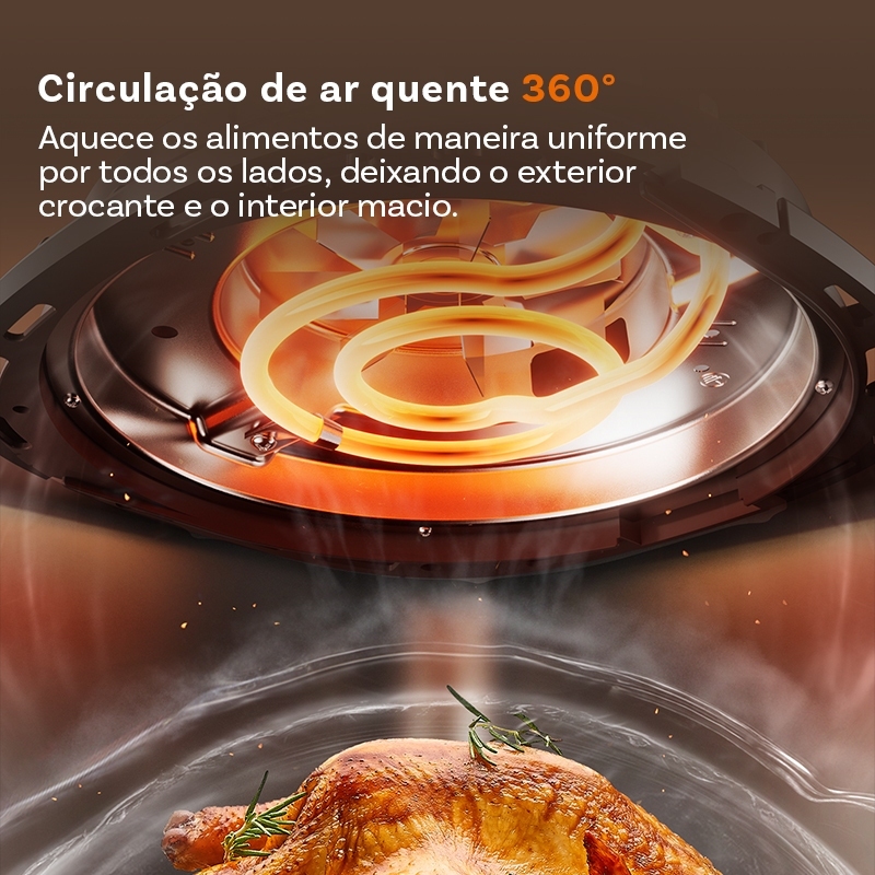 Gaabor 127V Air Fryer 2,8L 360° Circulação de Ar Cozimento Uniforme Timer Antiaderente AF-35M02A — imagem 2 de 2