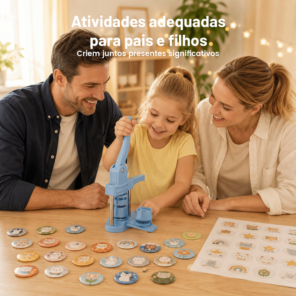 Kit Máquina de Fazer Botões Personalizados Criação de imã de Geladeira 32mm+405 Pecas Acessorios — imagem 2 de 2