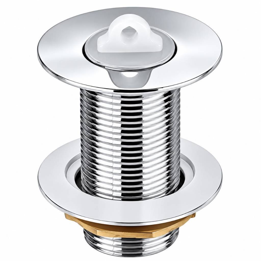 Válvula Lavatório Inox 1603 Banheiro Pia Cuba Escoamento 7/8" S/ Ladrão
