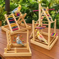 Kit Playground ( 3 UNIDADES), para Calopsita, Aves