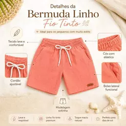 BERMUDA MENINOS INFANTIL MODA MAURICINHO JBKIDS L/A