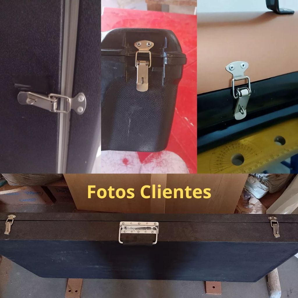 Kit 10 Fecho Engate Rápido Pressão Porta Cadeado Case Baú Maleta Caixa Rack Aço Tuca Home — imagem 2 de 2