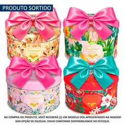 Lata Lembrança Colecionável Biscoitos Amanteigados Laço 150g Unidade - Santa Edwiges