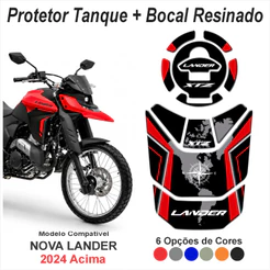 Adesivo Protetor de Tanque Tankpad e Bocal 3d Resinado Compatível para Moto Yamaha Lander 250 2024+ M170