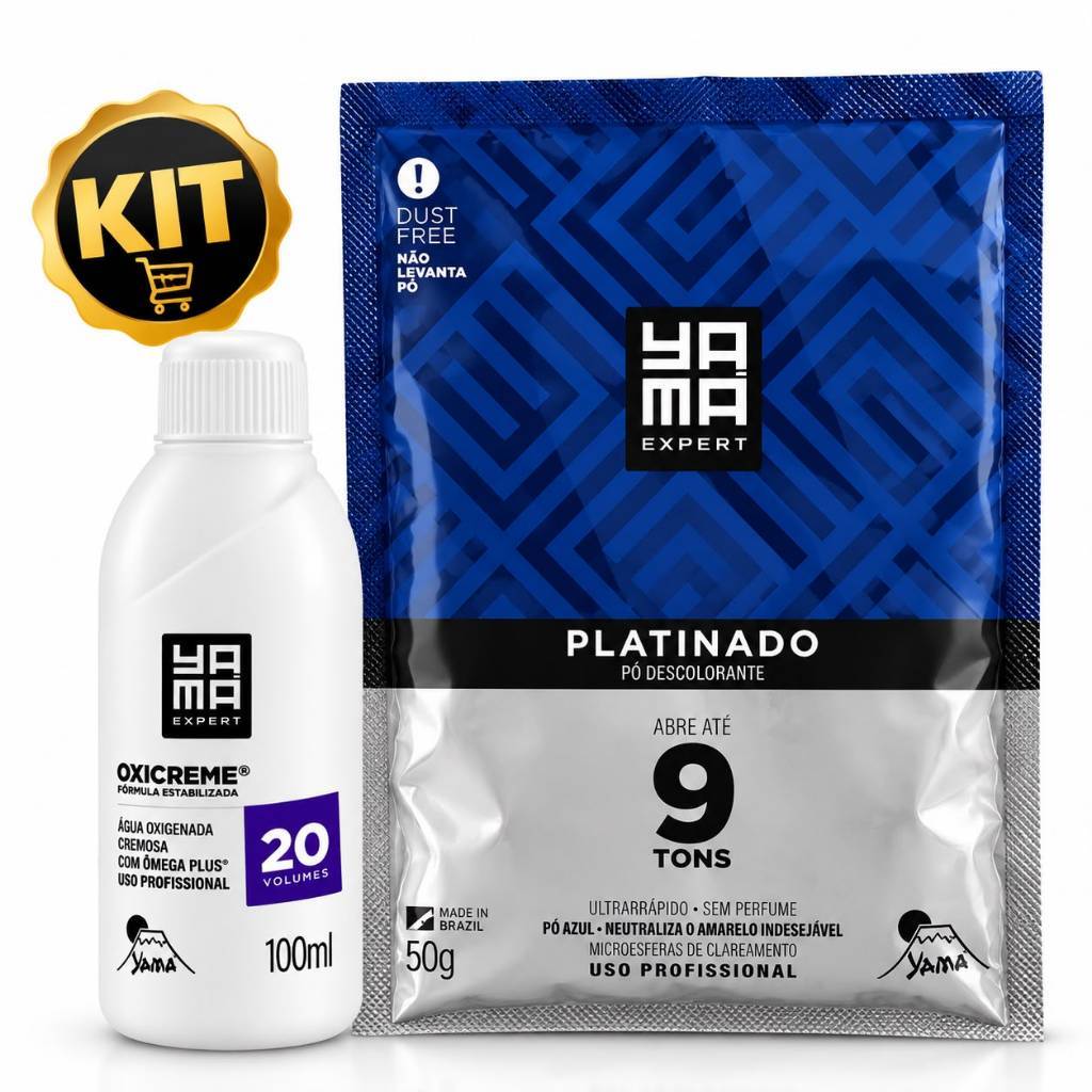 Kit Pó Descolorante 50g Platinado+ Agua Oxigenada Yama Expert Variações — imagem 2 de 2