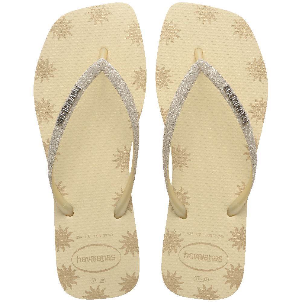 Chinelo Havaianas Slim Square Glitter Contour