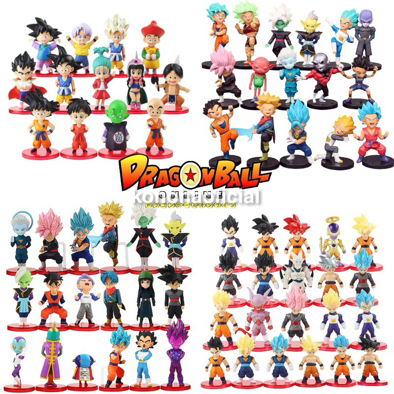 Kit 21 Pcs Bonecos Dragon Ball Z Goku Figuras De Ação Dos Desenhos Animados Action Figure Em PVC Bonecos Colecionáveis