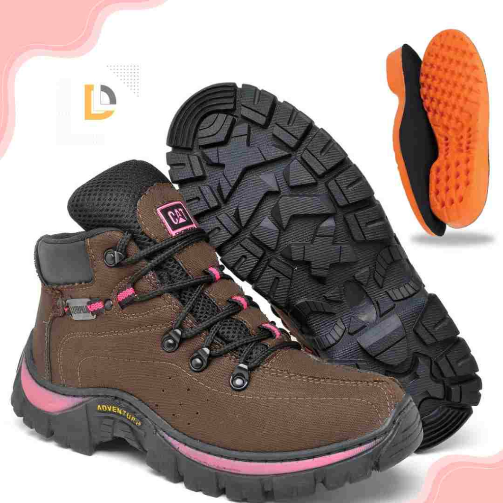 Bota CAT Feminino Coturno Adventure + Palmilha em GEL ORTOPÉDICA