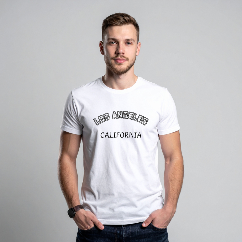 CAMISETA CAMISA BLUSA ESTAMPADA LOS ANGELES CALIFORNIA BROOKLYN TENDENCIA EM ALTA MODA MASCULINA