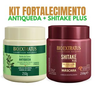 Kit 2 Máscaras BioExtratus Jaborandi Antiqueda 250g+Shitake 250g Crescimento, Reconstrução Nutritiva em Oferta na Shopee