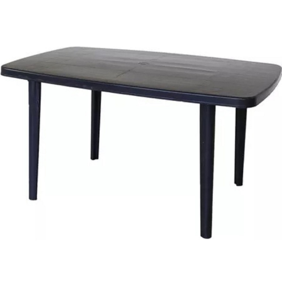 Mesa Retangular Com Pés Desmontáveis De Plástico Fácil De Guardar E Limpar Com Furo Guarda Sol em Oferta na Shopee