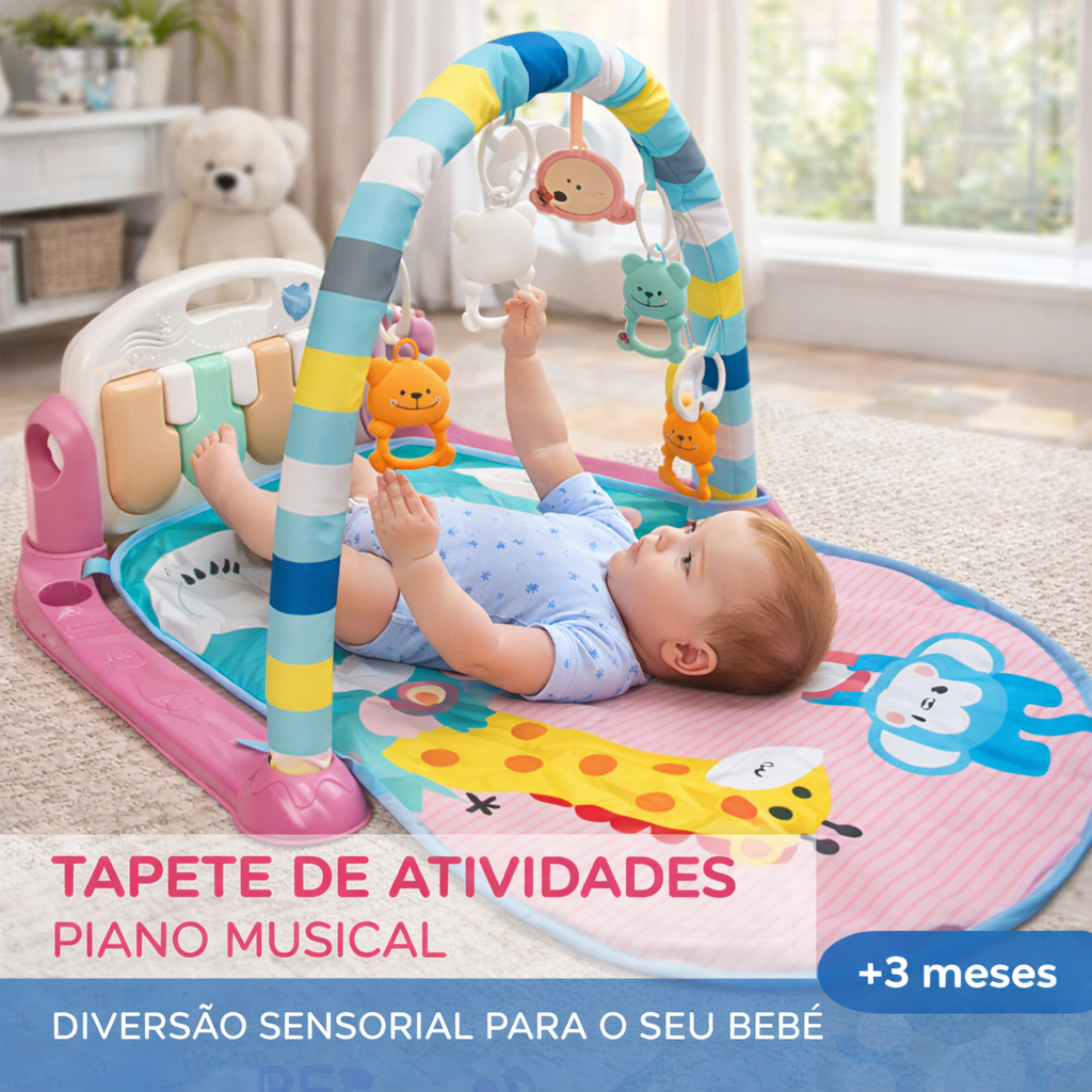 Tapete Atividades Musical Mobiles Bebê Safari Colorido AwiKi Piano Interativo em Oferta na Shopee