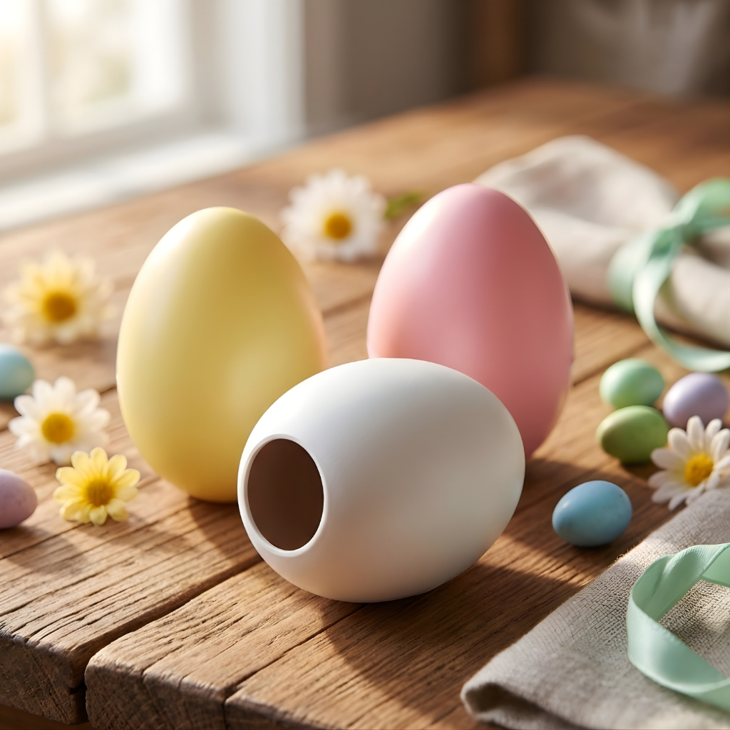 kit de ovos de pascoa, plástico, 20, 40 ou 60 un, brancos e coloridos, p/ rechear ou pintura em Oferta na Shopee