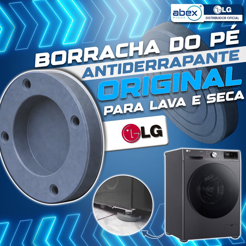 Borracha Antiderrapante Pé Para Lavadora Lava E Seca LG CV5011 CV5013 CV7011 4620ER4002C Original
