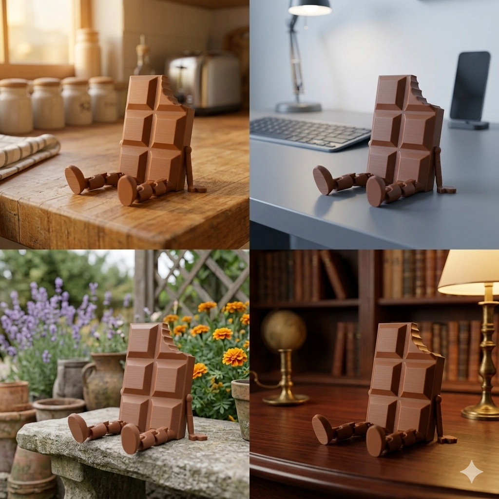 Oferta do dia Boneco Chocolate Articulado Decorativo Divertido Impresso 3D