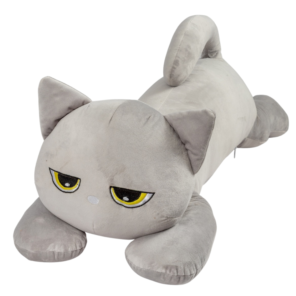 Almofada Gatinho Pelúcia Aconchegante Gigante Decorativo em Oferta na Shopee