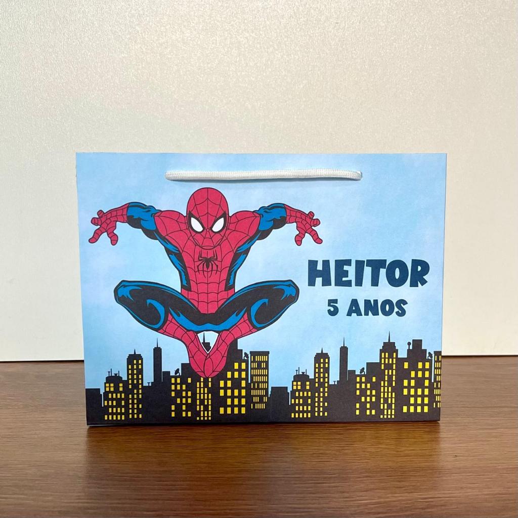 Sacolinhas Personalizadas Homem Aranha - Pegue e Monte - Lembrancinha Homem Aranha