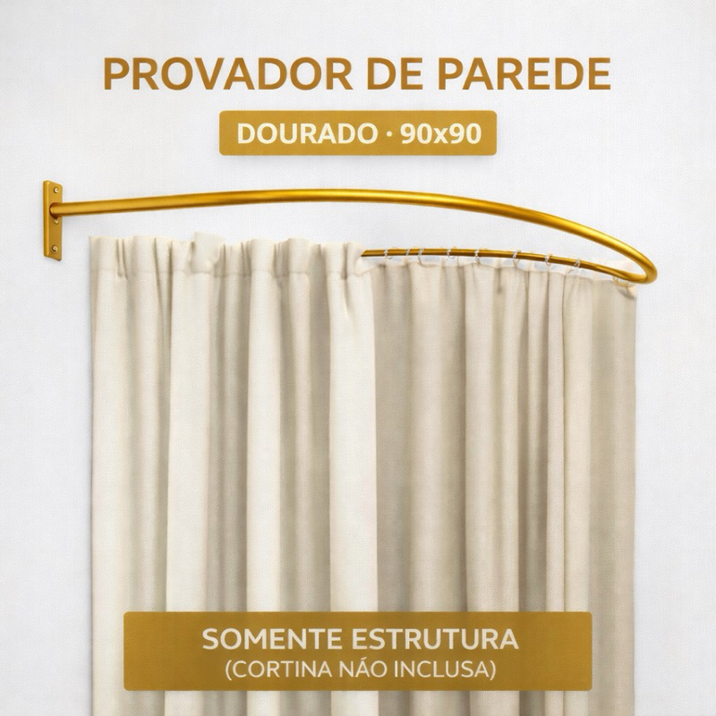 Arco de Ferro Dourado 90x90cm para Provador de Loja Decoração Parede Estrutura Reforçada em Oferta na Shopee