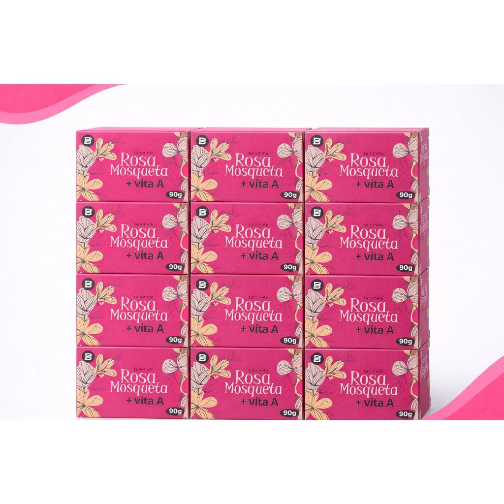 Kit 12 Sabonetes Rosa em Barra Tira Manchas Limpeza Profunda e Clareamento de Acne, Melasma e Pele em Oferta na Shopee