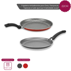 Frigideira Panquequeira e Tapioca Antiaderente Alegrete 22Cm