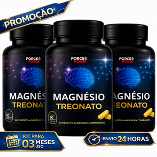 03 Magnésio Treonato ORIGINAL Treonina Total 180 Comprimidos  (  KIT PARA 03 MESES USO  ) em Oferta na Shopee