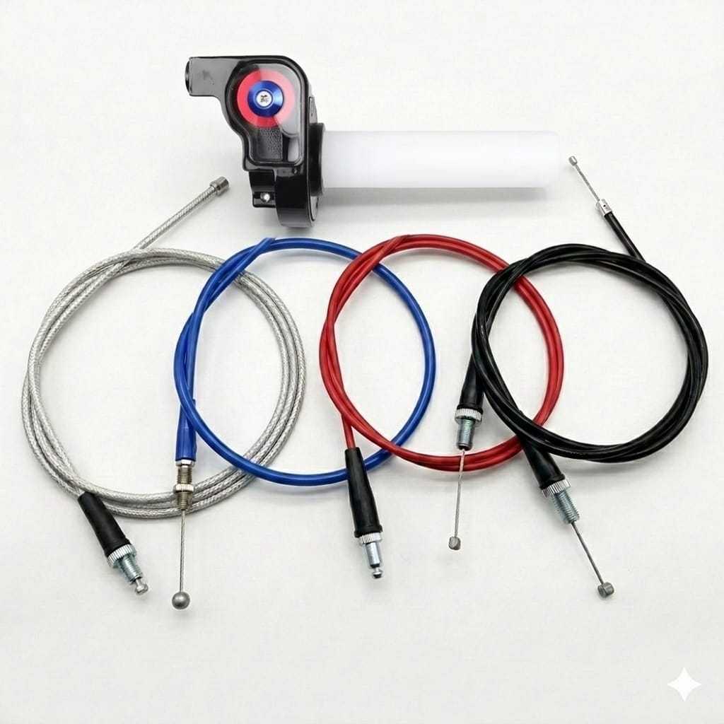 Acelerador Punho Rápido Alumínio+cabo Rd 135 Dt180 Cg 125  Cg 150  Crf230