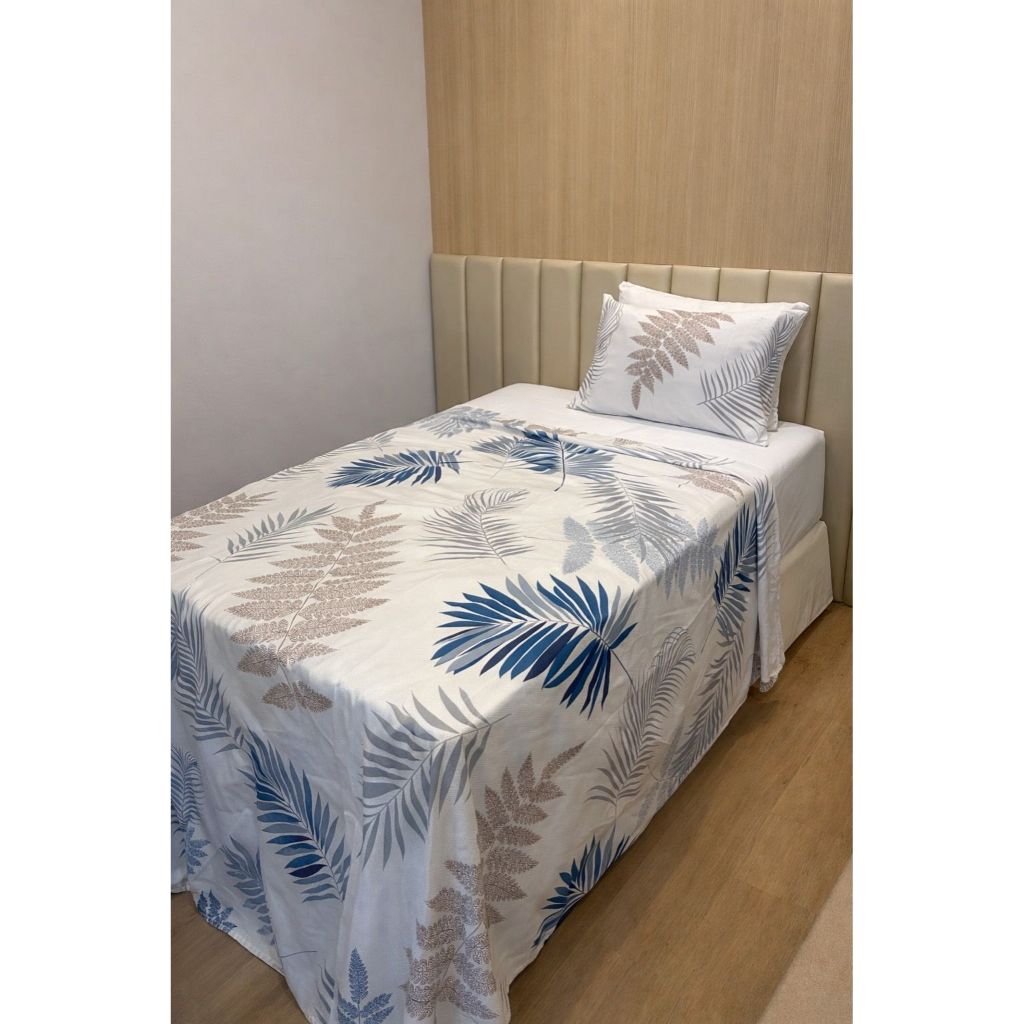Jogo de Lençol Cama Solteiro Estampado / Liso 3 Pçs C/ Elástico 500 Fios - Toque de Algodão