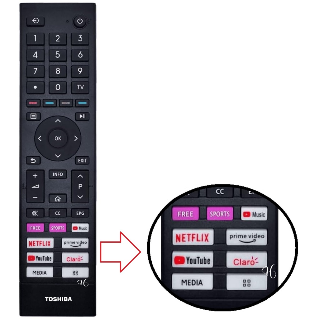 Detalhes do CONTROLE ORIGINAL PARA TV TOSHIBA CT-95030 REPÕE CT-95017 TB001 55M550KB TB002 65M550KB TB003 43C350KB TB004 50C350KB