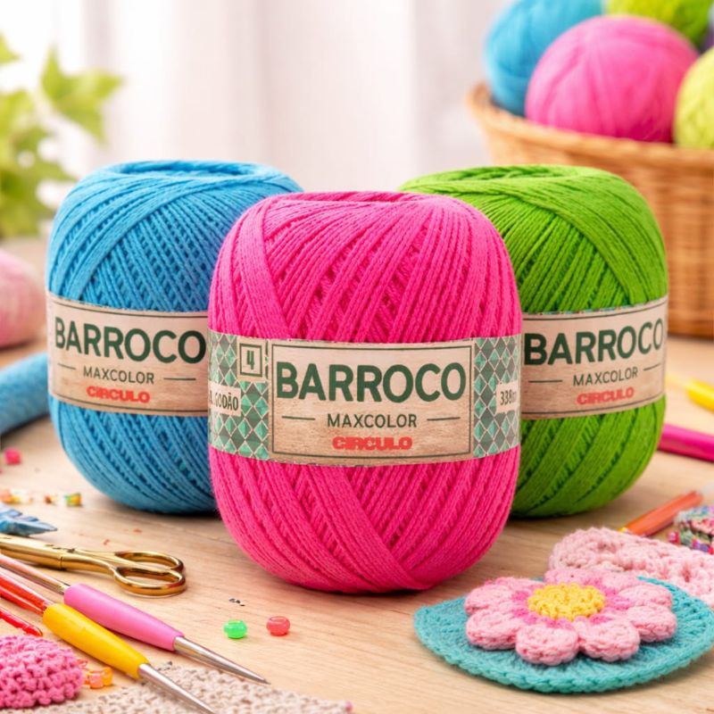 BARBANTE BARROCO MAXCOLOR CIRCULO 200G FIO 6 - ESCOLHA A COR