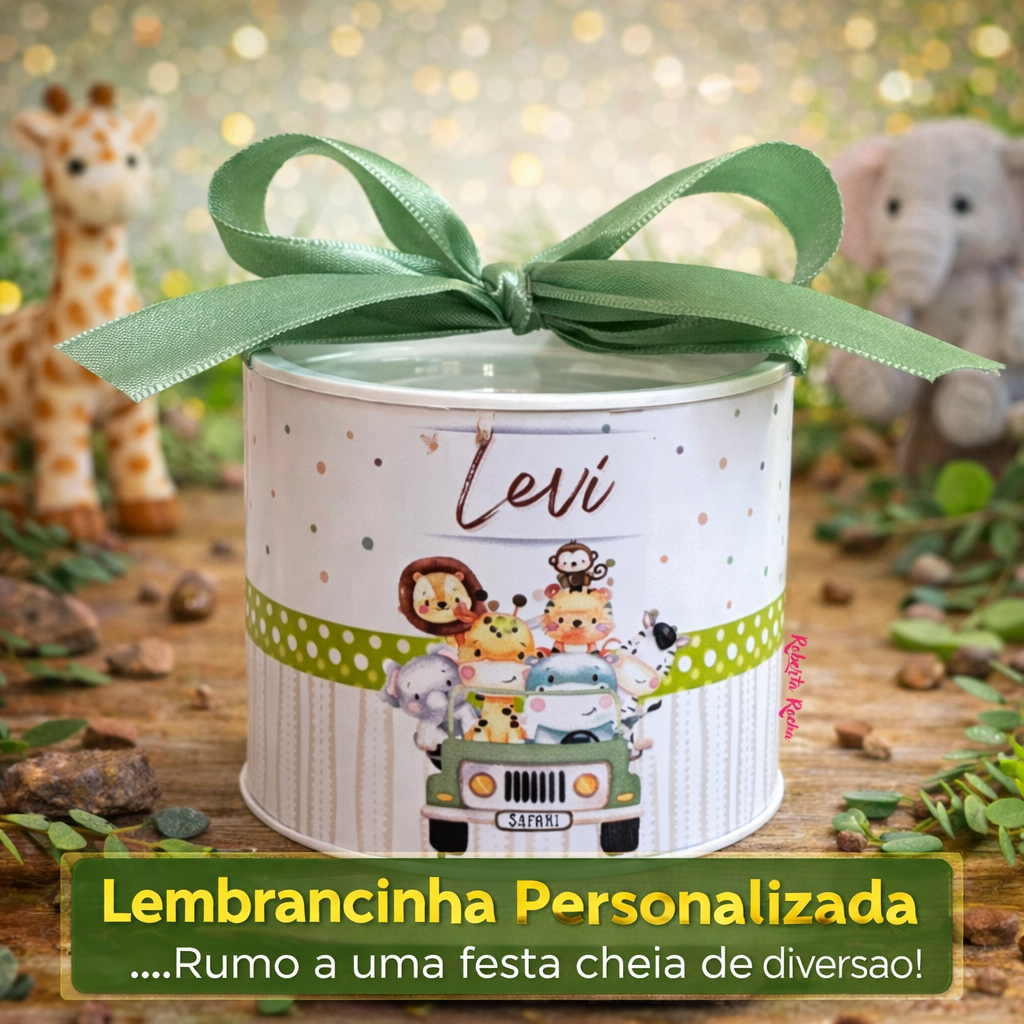 Tubolata lembrancinha personalizada 5x6 cm -  Lembrancinhas SAFARI | Maternidade | Festa Aniversário