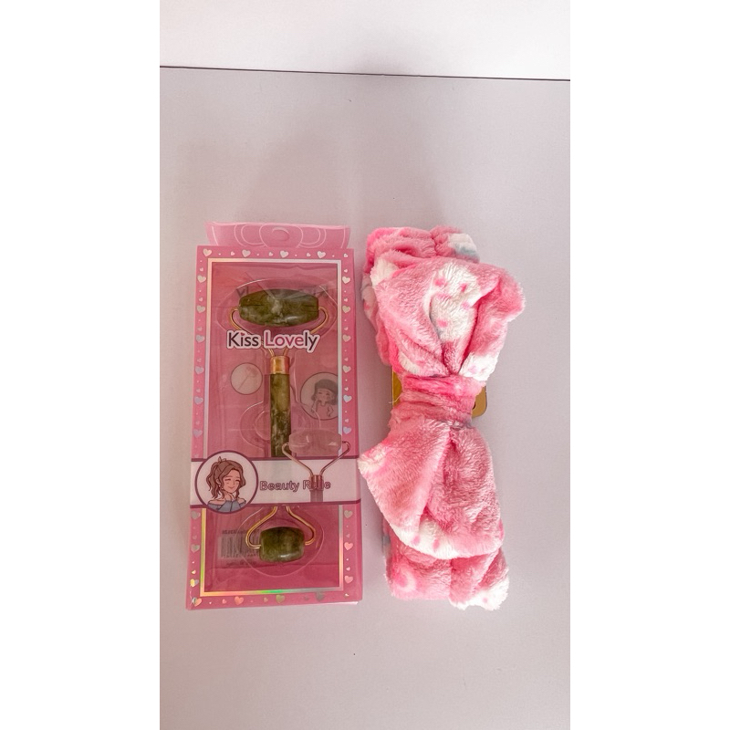 Kit  Facial Completo – Jade Roller  + Faixa Fofa Skincare